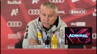 Austria KlagenfurtTrainer Peter Pacult  die Pressekonferenz nach dem Spiel bei Red Bull Salzburg [upl. by Eustashe]