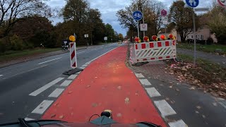 VonEsmarchStr in Münster  ein neuer Radfahrstreifen  ITFrettchen [upl. by Esydnac]