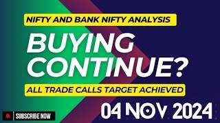 Nifty Prediction  Banknifty Analysis For Monday 04 November 2024  Tomorrow Market Analysis [upl. by Arev494]