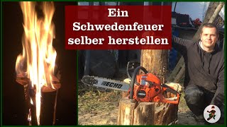 Schwedenfeuer selber bauen [upl. by Yknip]