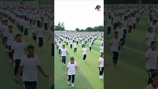 Over 1000 Chinese teenagers break world record for skipping rope world record teenagers skip [upl. by Pammie]