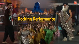 Sadhguru Dance To Rocking Performance By Paradox At Isha MahaShivratri 2024  Adiyogi Shiva YOYO TV [upl. by Aehta]