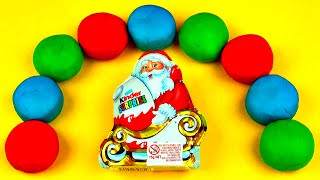 PlayDoh Kinder Surprise Christmas Eggs Transformers Mickey Mouse Disney Frozen Cars 2 FluffyJet [upl. by Jefferson]