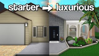 renovating a bloxburg starter into a LUXURIOUS HOUSE [upl. by Ennairoc]