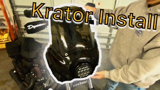 Krator Fairing Install JD CustomsMoonsMC Headlight Block [upl. by Cressy]