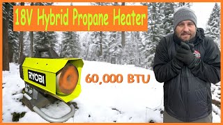 Portable Heat You Can Take Anywhere Ryobi 18V Hybrid Propane Heater is a Beast [upl. by Sufur708]