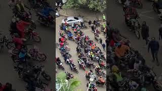 Guys on motorbikes patrolling Nairobi CBD OccupyJKIA [upl. by Winnah]