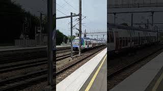 100e vidéo de la chaîne AGC Transilien en W sans voyageur sans arrêt en gare de VairesTorcy [upl. by Karena363]