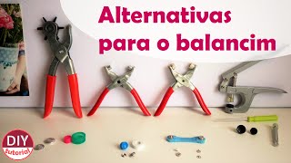 Alternativas para o balancim alicate p ilhós botão de pressão como cobrir botões DIY Tutorial [upl. by Ellerol585]