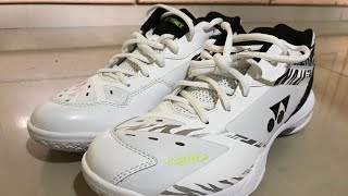 UNBOXING YONEX POWER CUSHION 65Z3 WHITE TIGER BADMINTON SHOES [upl. by Dorrej791]