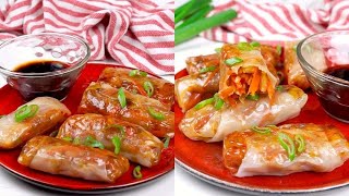 Involtini di fogli di riso la ricetta vegetariana tipica della cucina vietnamita [upl. by Mccarty544]