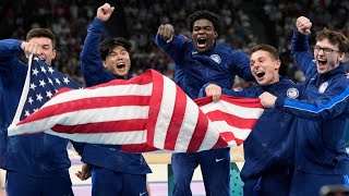 Watch US mens gymnastics team win bronze at Paris Olympics [upl. by Dias]