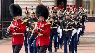 Royal Family Witness FIRST EVER French Troops Changing of the Guard at Buckingham Palace [upl. by Cony620]