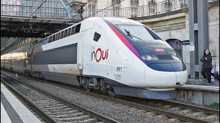 TGV InOui TGV OuiGoAtlantique TER et Trains de fret SNCFNaviland en gare de Bordeaux St Jean [upl. by Ocicnarf902]