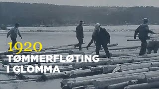 Tømmerfløting i Glomma  1920 Vannvei i 600 år [upl. by Ashlee]