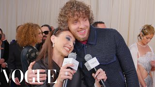 Jack Harlow amp Emma Chamberlain Reunite at the Met Gala  Met Gala 2023 With Emma Chamberlain [upl. by Laerol]