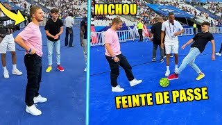 STAR FREESTYLE IMPRESSIONNE MICHOU au STADE DE FRANCE   je lui fait une feinte de passe [upl. by Dublin886]