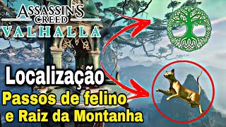 Assassins Creed Valhalla Localização dos Passos de um Felino e Raiz da Montanha Forjando um Laço [upl. by Cinelli]