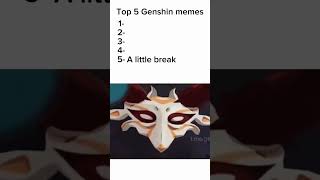 Top 5 Genshin memes 24 genshinshorts genshinimpact genshinmemes genshinedit [upl. by Wehhtam]