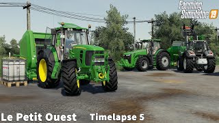 Spreading Lime Sowing Corn Barley Harvesting│Le Petit Ouest│FS 19│Timelapse05 [upl. by Akihsar31]