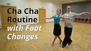 Cha Cha Routine  Syncopated Foot Changes [upl. by Trub]