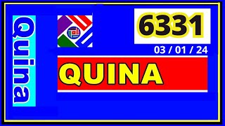 Quina 6331  Resultado da Quina Concurso 6331 [upl. by Carroll926]