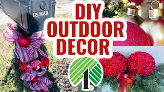 🎄DIY DOLLAR TREE OUTDOOR CHRISTMAS DECOR  MAILBOX🎄I Love Christmas ep 22 Olivias Romantic Home DIY [upl. by Lindberg]