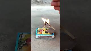 Matchick burning in new style 🤩 Easy science experiment 😨matchstick experiment shortsproject [upl. by Loreen]