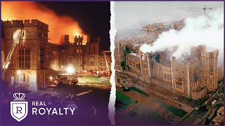 1992 Windsor Castle Fire The Blaze That Destroyed Royal Artefacts  Windsor Castle  Real Royalty [upl. by Malloch723]