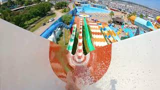 Kamikaze WaterSlide at Marina Aquapark Waterland Istanbul Turkey Türkiye [upl. by Zaccaria]