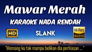 Slank  Mawar Merah Karaoke Lower Key Nada Rendah HD HQ [upl. by Heringer]