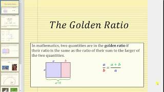 The Golden Ratio [upl. by Nedap496]