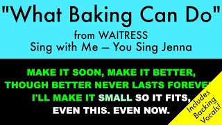 quotWhat Baking Can Doquot from Waitress  Sing with Me You Sing JennaKaraoke with Backing Vocals [upl. by Amelina]