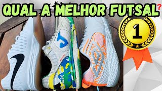 MELHORES CHUTEIRAS DE FUTSAL HOJE NIKE LUNAR GATO 2 JOMA TOP FLEX REBOUND OU UMBRO PRO 5 BUMP❓🏆👀 [upl. by Lleksah]