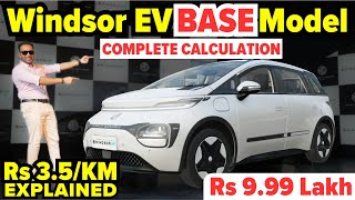 MG Windsor Base Variant Explained  Battery Rent 🔥 Electric VS Petrol 🔥 Tata Curvv EV Rival 🔥 [upl. by Nahrut814]