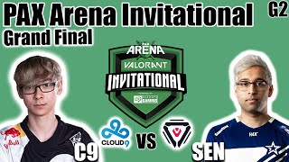 Cloud 9 vs Sentinels Game 2  Finals  PAX Arena Valorant Invitational  Valorant Ignition Series [upl. by Thanasi]