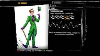 Batman Arkham Asylum  Patient Interview Tapes  The Riddler [upl. by Coussoule]