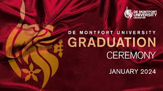 DMU January Graduations 2024 Wednesday 24 January 2pm [upl. by Migeon186]