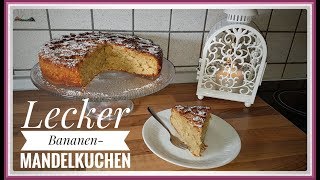 Fluffiger Bananenkuchen 💜 Saftiger leckerer BananenMandelkuchen backen  Rührkuchen REZEPT [upl. by Damita731]