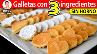 GALLETAS CON 3 INGREDIENTES SIN HORNO [upl. by Bosson501]