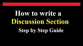 how to write a discussion section in a research paper  MEANING  step by step guide [upl. by Garrick]