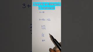 Rational or Irrational Numbers kalvikan mathshorts rationalnumbers [upl. by Aral]