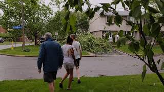 Nepean Ottawa deadly thunderstorm aftermath Raw footage from May 21 2022 [upl. by Yelwah]