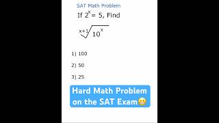 The Trickiest Math Problem on the SAT Exam mathematics math shorts satprep [upl. by Erdda]