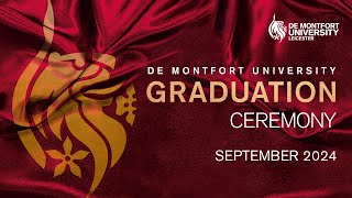 DMU September Graduations 2024 Wednesday 4 September 2pm [upl. by Jacques]