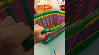 Baskets tutorial Zero basic teaching the most difficult Step rcs91 shorts knitting basket [upl. by Edualcnaej250]