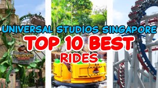 Top 10 rides at Universal Studios Singapore  Sentosa Singapore  2022 [upl. by Akcired]