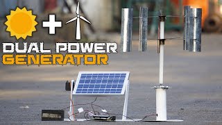 Dual Power Generation Solar Plus Windmill Generator  Green Energy Project Ideas [upl. by Weisbrodt224]