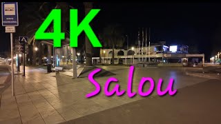 Spain Walking Salou Night Autumn 4K [upl. by Lema]