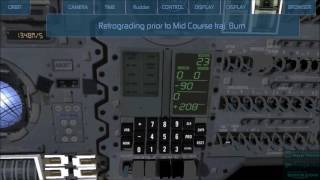 Space Simulator  v107 preview Apollo Tutorial 06  P23 midcourse correction [upl. by Mathias]